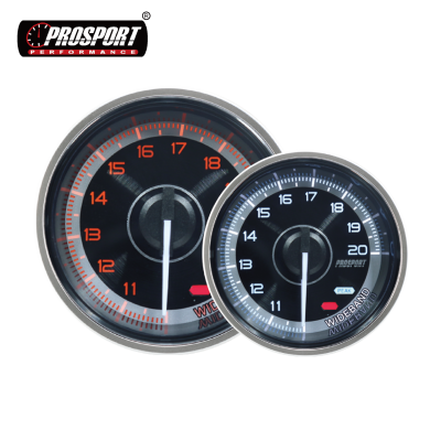 52mm electrical black face two colors LED wideband air fuel ratio gauge for automobile