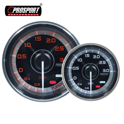 60mm electrical black face two colors LED bar boost gauge for auto