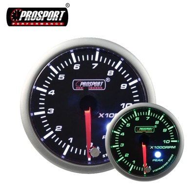 60mm White Green LED Tacometro Analog RPM Meter Car Tachometer