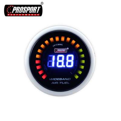 52mm CE Wideband Collection Digital Blue LED Auto AFR Meter Air Fuel Ratio Gauge Kit